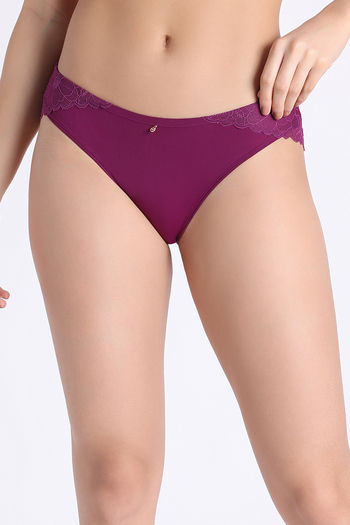 Buy Zivame La Flamme Low Rise Full Coverage Bikini Panty - Dark Purple